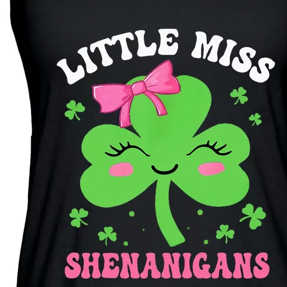 Little Miss Shenanigans St Patricks Day Ladies Essential Flowy Tank