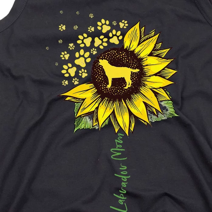 Labrador Mom Sunflower Labrador Retriever Gifts Dog Mom Mama Tank Top