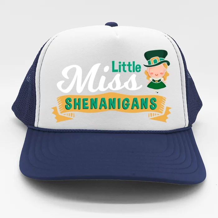 Little Miss Shenanigans St Patrick's Design Great Gift Trucker Hat