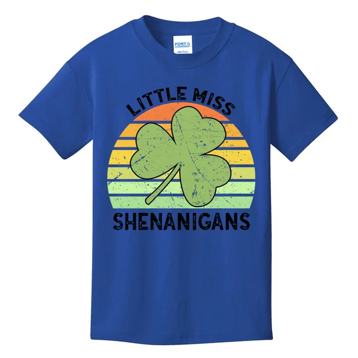 Little Miss Shenanigans Saint Patricks Shenanigans Gift Kids T-Shirt