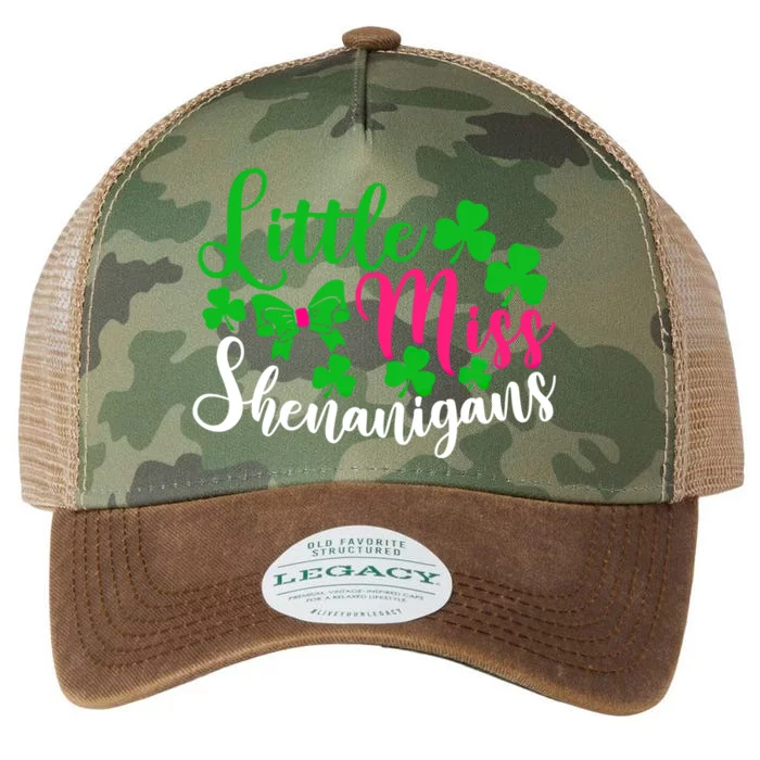 Little Miss Shenanigans Gift Funny St Patricks Day Shamrock Meaningful Gift Legacy Tie Dye Trucker Hat