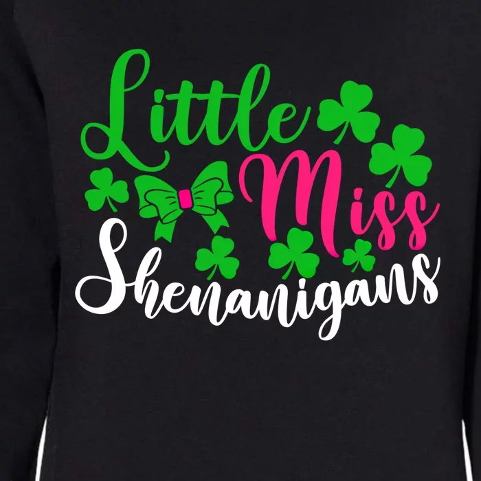 Little Miss Shenanigans Gift Funny St Patricks Day Shamrock Meaningful Gift Womens California Wash Sweatshirt