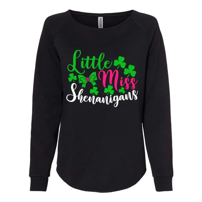 Little Miss Shenanigans Gift Funny St Patricks Day Shamrock Meaningful Gift Womens California Wash Sweatshirt