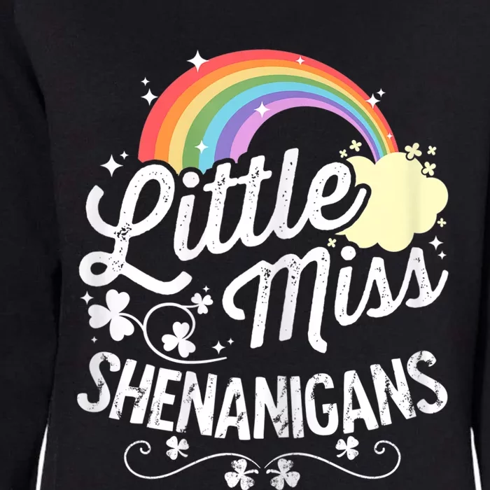 Little Miss Shenanigans for Girls and Wo St Patricks Day Womens California Wash Sweatshirt