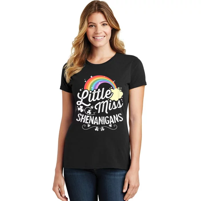 Little Miss Shenanigans for Girls and Wo St Patricks Day Women's T-Shirt