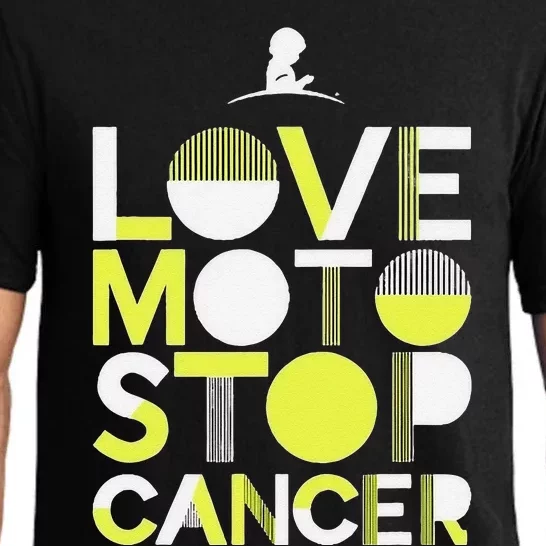 Love Moto Stop Cancer Pajama Set