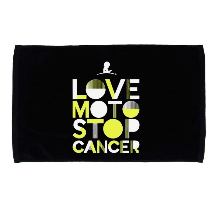 Love Moto Stop Cancer Microfiber Hand Towel