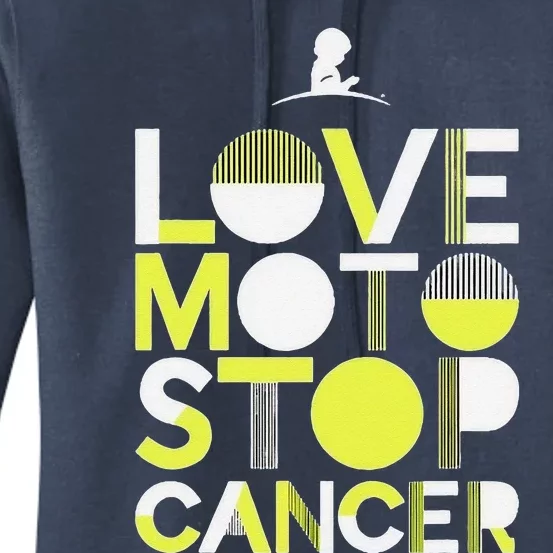 Love Moto Stop Cancer Women's Pullover Hoodie