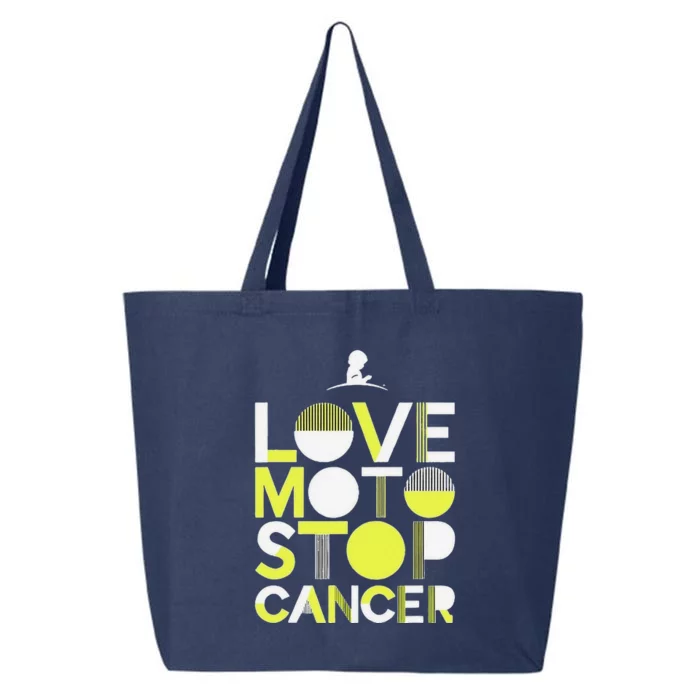 Love Moto Stop Cancer 25L Jumbo Tote