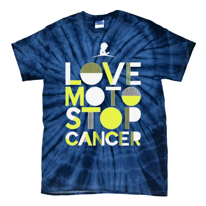 Love Moto Stop Cancer Tie-Dye T-Shirt