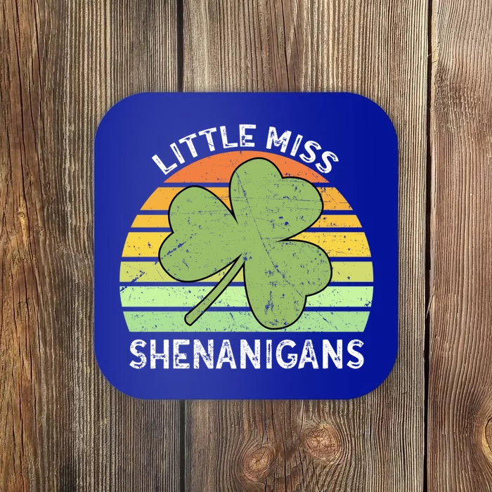 Little Miss Shenanigans Vintage St Patricks Day Gift Coaster