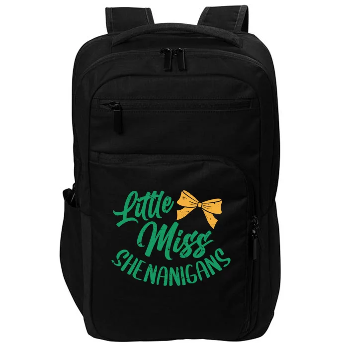 Little Miss Shenanigans St Patrick's Day Great Gift Impact Tech Backpack