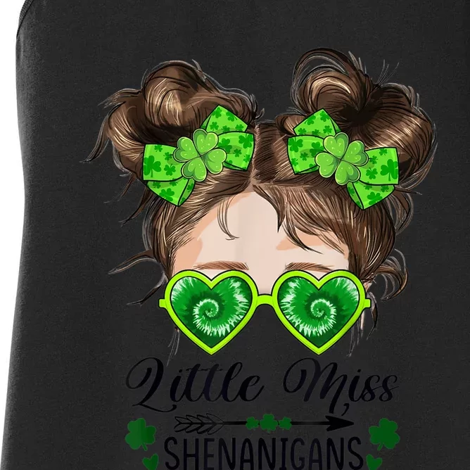 Little Miss Shenanigans St Patricks Day K.i.d.s Girls Toddler Women's Racerback Tank