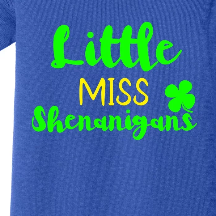 Little Miss Shenanigans St Patrick's Day Irish Gift Baby Bodysuit