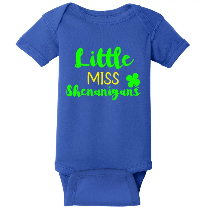 Little Miss Shenanigans St Patrick's Day Irish Gift Baby Bodysuit