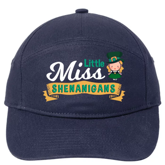 Little Miss Shenanigans St Patrick's Design Gift 7-Panel Snapback Hat