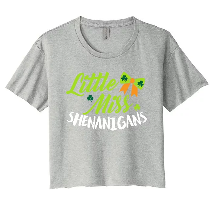 Little Miss Shenanigans Gift Women's Crop Top Tee