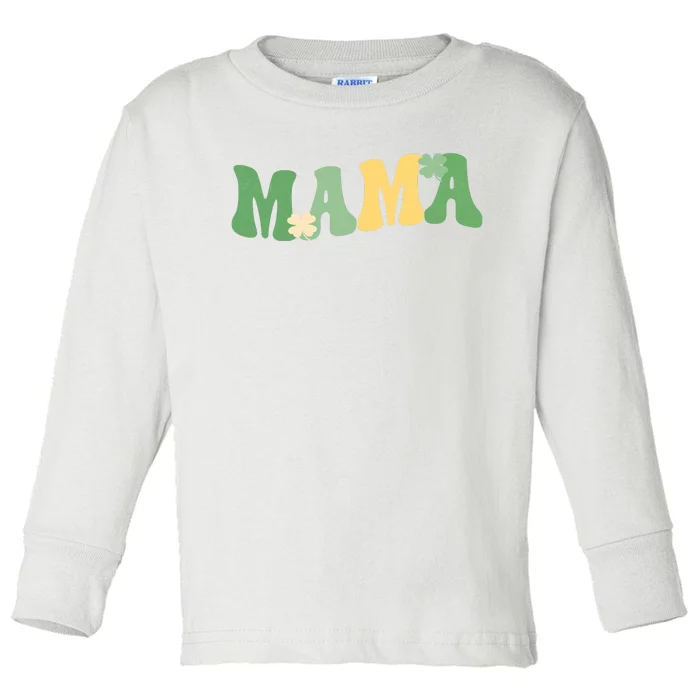 Lucky Mama St Patricks Day Toddler Long Sleeve Shirt