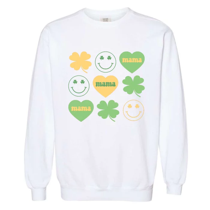 Lucky Mama St Patricks Day Garment-Dyed Sweatshirt