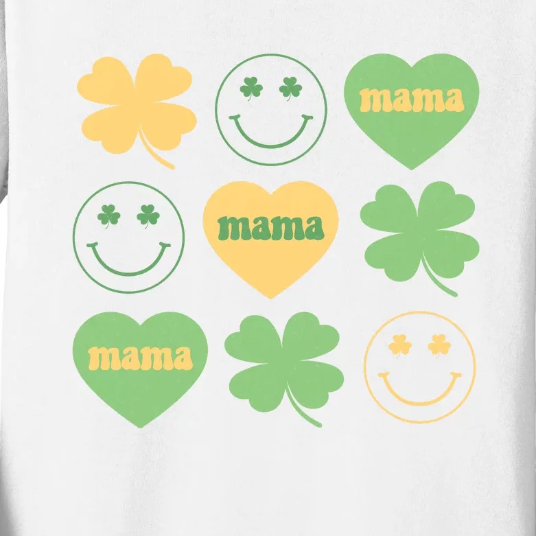 Lucky Mama St Patricks Day Kids Long Sleeve Shirt