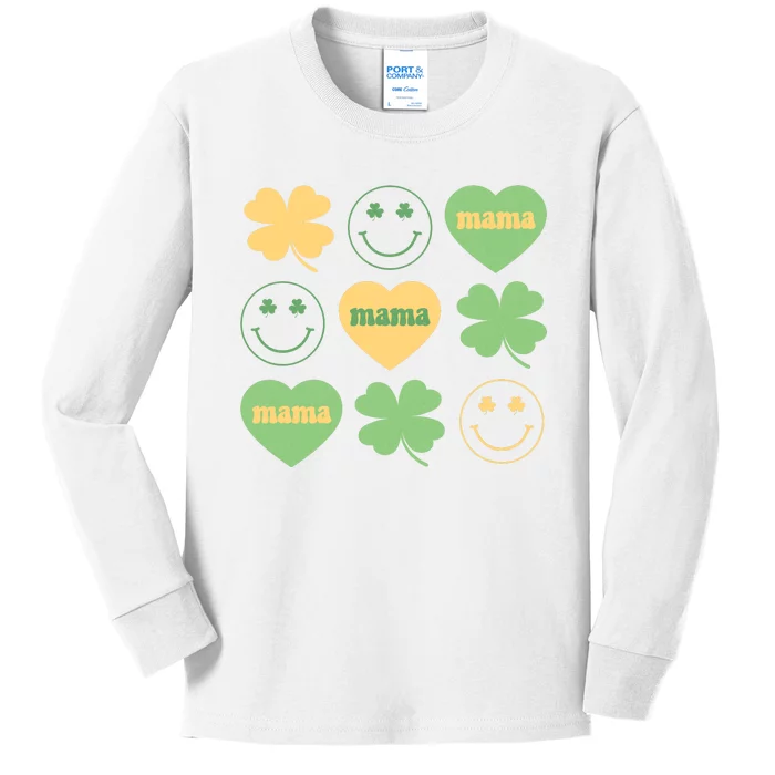 Lucky Mama St Patricks Day Kids Long Sleeve Shirt