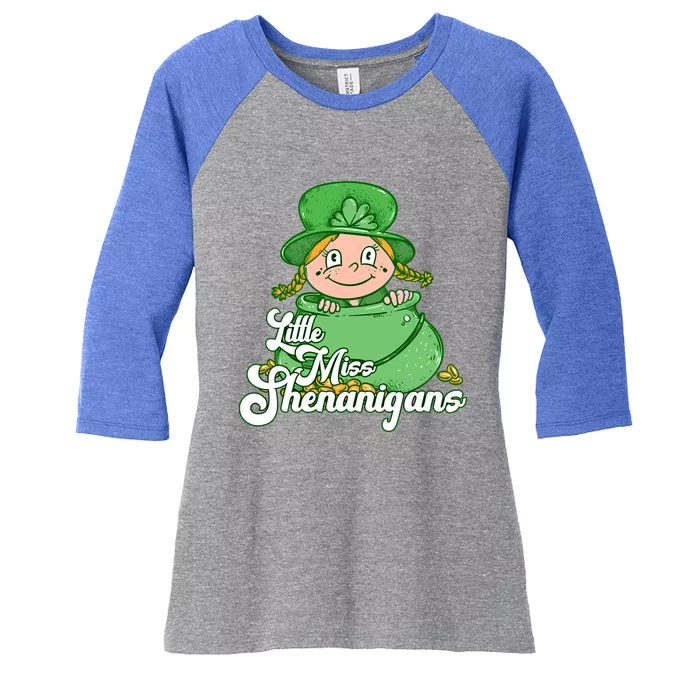 Little Miss Shenanigans Cool Gift Women's Tri-Blend 3/4-Sleeve Raglan Shirt