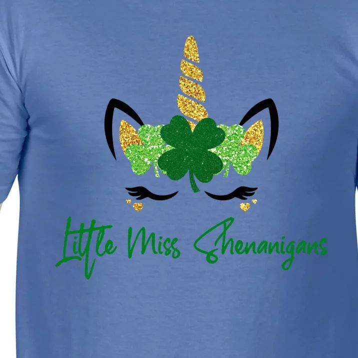 Little Miss Shenanigans Unicorn St Patrick's Day Meaningful Gift Comfort Colors T-Shirt