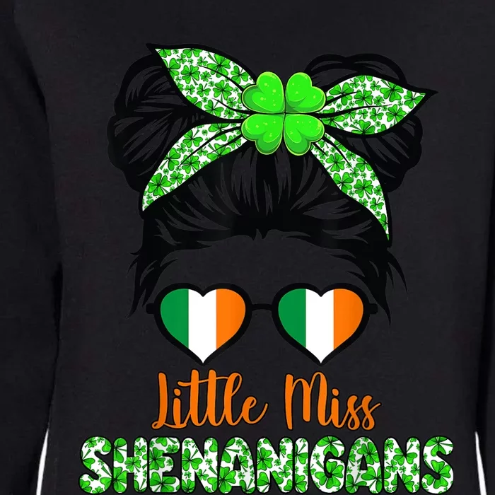 Little miss shenanigans for girls and wo St Patricks day Womens California Wash Sweatshirt