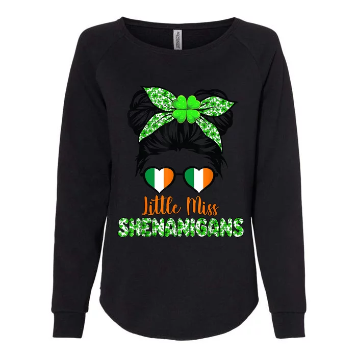 Little miss shenanigans for girls and wo St Patricks day Womens California Wash Sweatshirt