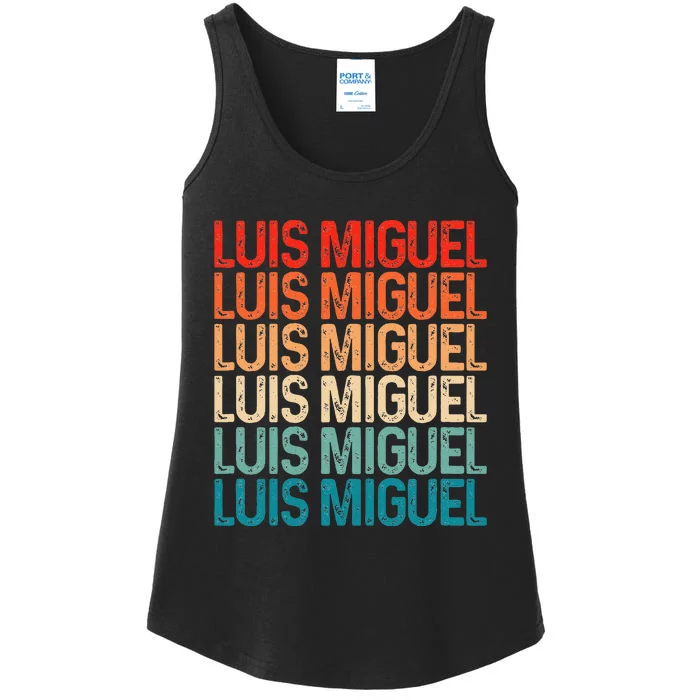 Luis Miguel Sol De Mexico Mexican Singer Retro Ladies Essential Tank