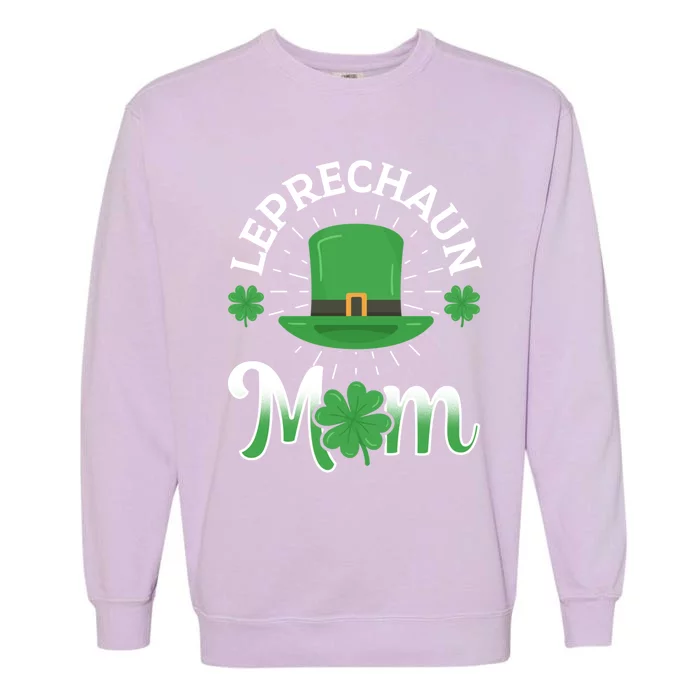 Leprechaun Mom Shamrock Ireland Irish St Patricks Day Mother Cool Gift Garment-Dyed Sweatshirt