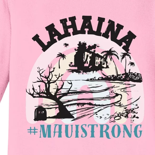 Lahaina Maui Strong Lahaina Banyan Tree Maui Hawaii Shoreline Baby Long Sleeve Bodysuit