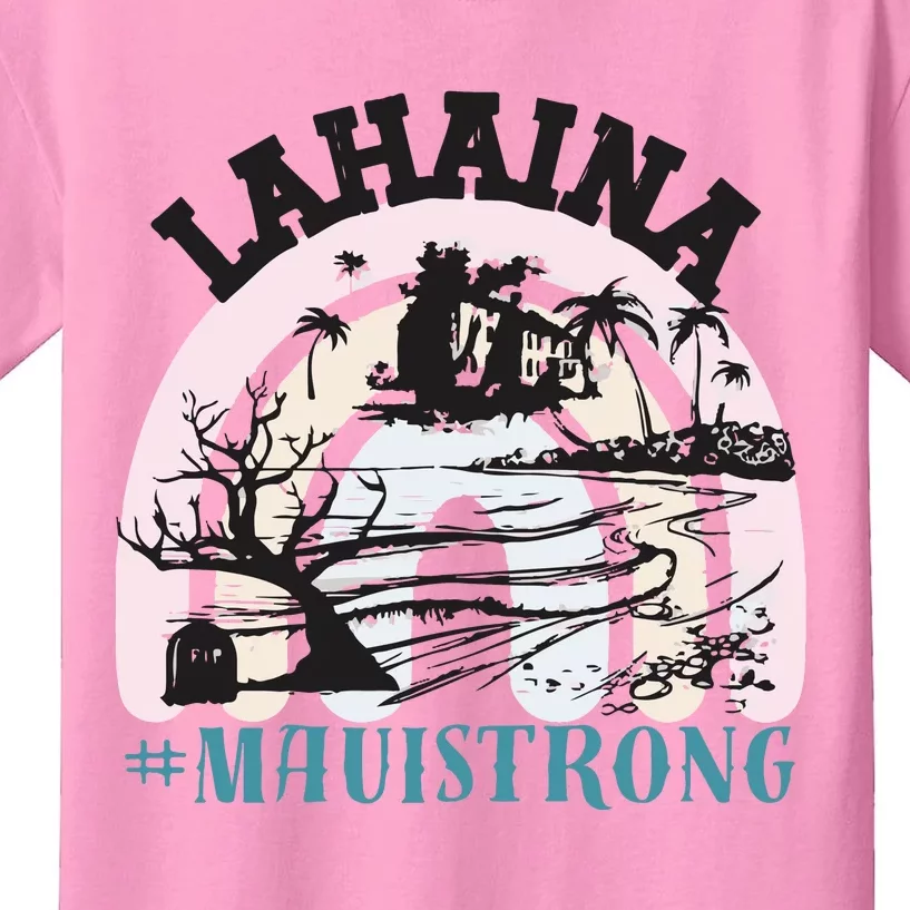 Lahaina Maui Strong Lahaina Banyan Tree Maui Hawaii Shoreline Kids T-Shirt