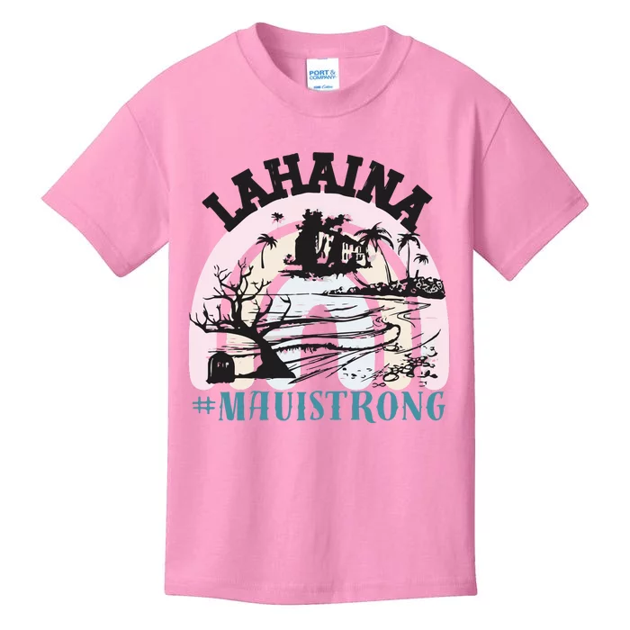 Lahaina Maui Strong Lahaina Banyan Tree Maui Hawaii Shoreline Kids T-Shirt