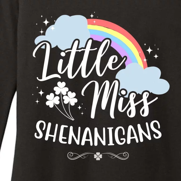 Little Miss Shenanigans St Patrick's Day Rainbow Womens CVC Long Sleeve Shirt