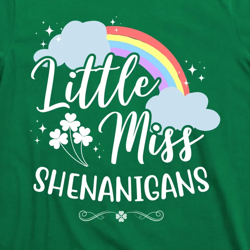 Little Miss Shenanigans St Patrick's Day Rainbow T-Shirt