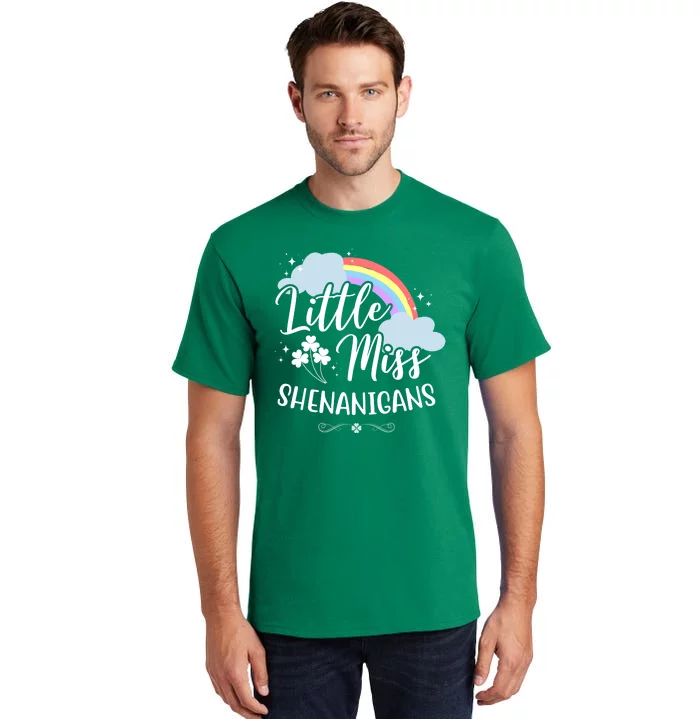 Little Miss Shenanigans St Patrick's Day Rainbow Tall T-Shirt