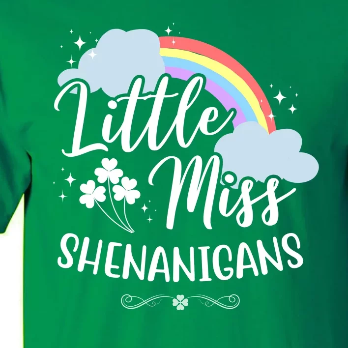 Little Miss Shenanigans St Patrick's Day Rainbow Tall T-Shirt