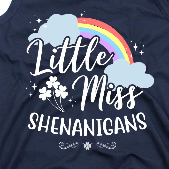 Little Miss Shenanigans St Patrick's Day Rainbow Tank Top