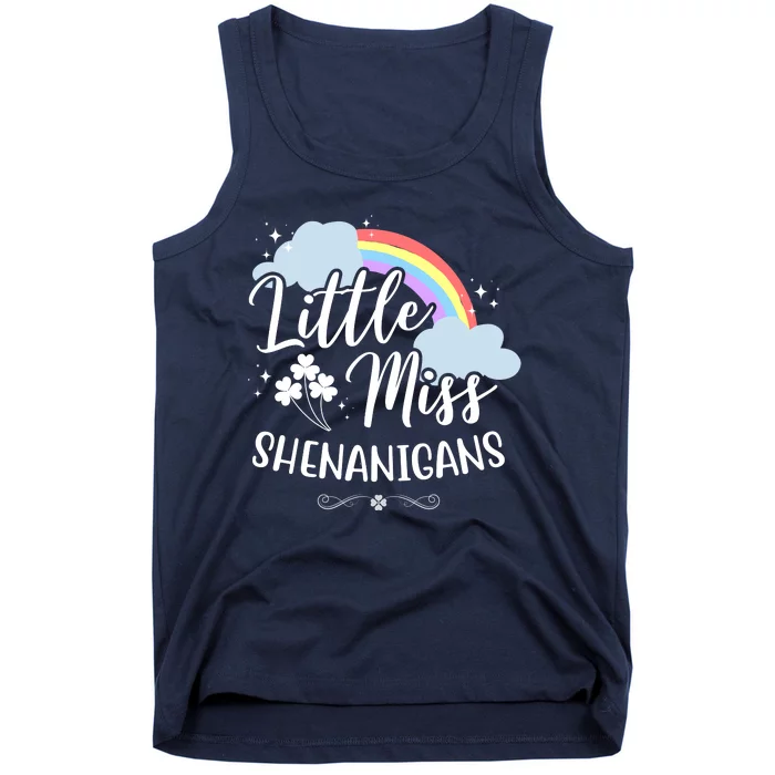 Little Miss Shenanigans St Patrick's Day Rainbow Tank Top