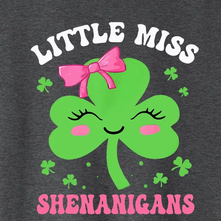 Little Miss Shenanigans St Patricks Day Women's Crop Top Tee