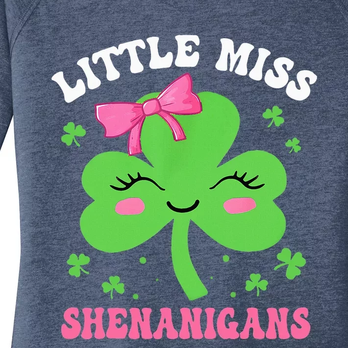 Little Miss Shenanigans St Patricks Day Women's Perfect Tri Tunic Long Sleeve Shirt