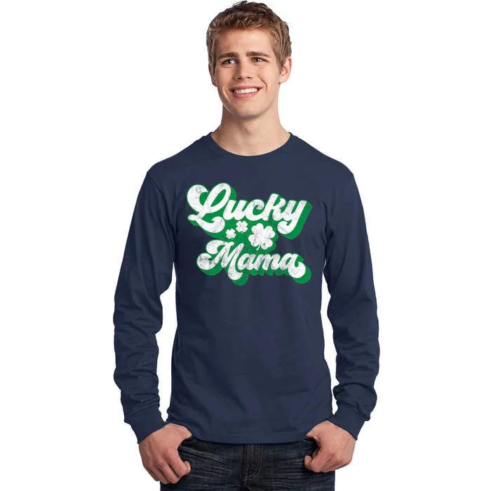 Lucky Mama St Patricks Day Gift Vintage Tall Long Sleeve T-Shirt