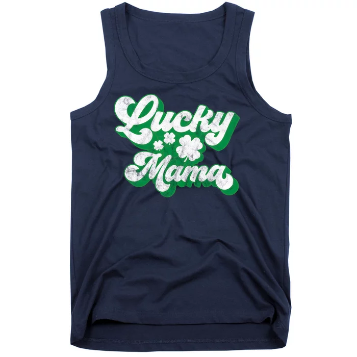 Lucky Mama St Patricks Day Gift Vintage Tank Top