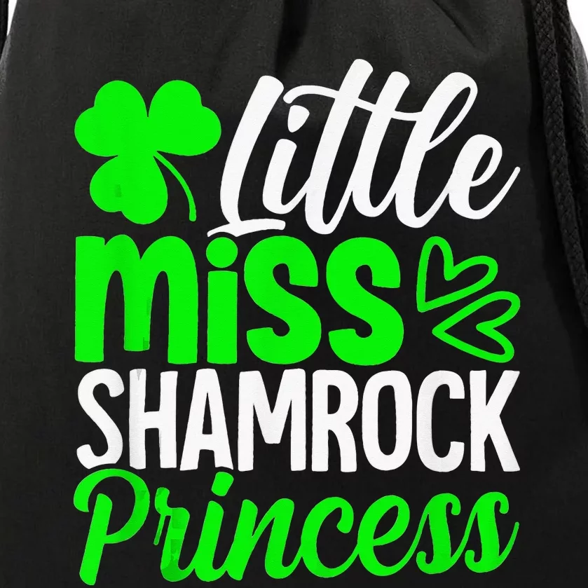 Little Miss Shamrock Princess St Patrick's Day Irish Girls Drawstring Bag