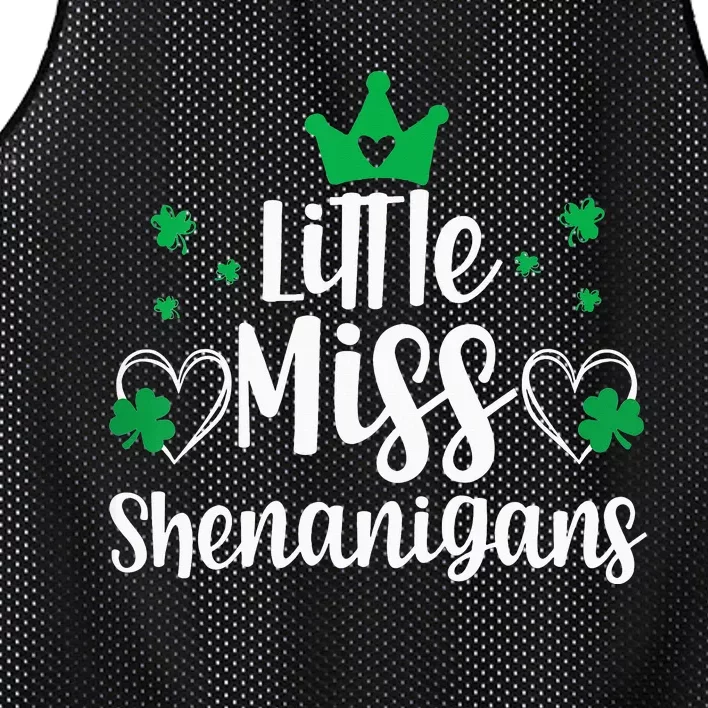 Little Miss Shenanigans For   St Patricks Day Mesh Reversible Basketball Jersey Tank