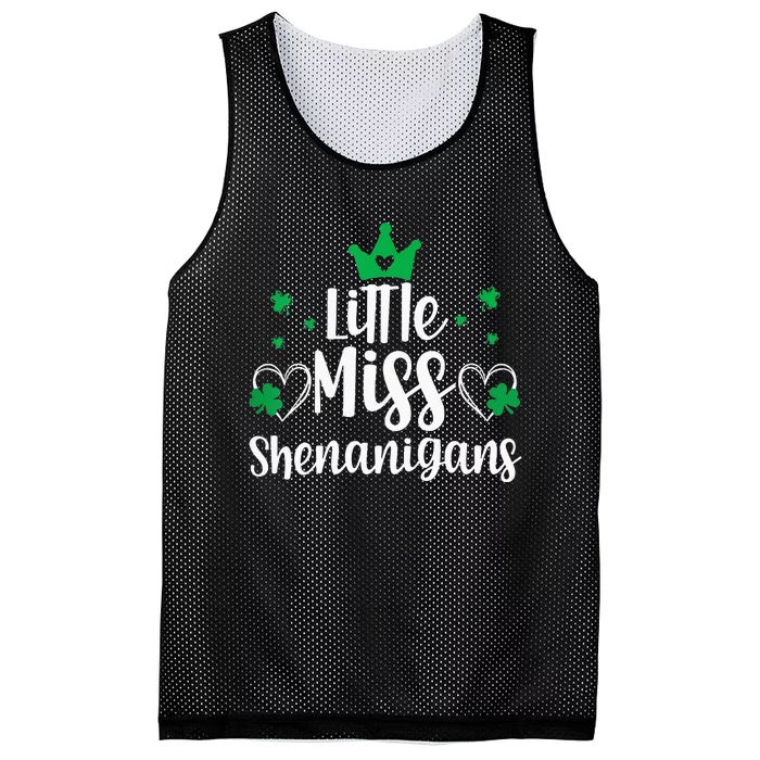 Little Miss Shenanigans For   St Patricks Day Mesh Reversible Basketball Jersey Tank