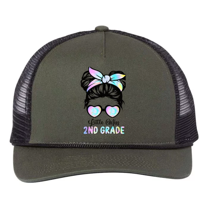 Little Miss Second Grade Girl Back To School Shirt 2nd Grade Retro Rope Trucker Hat Cap