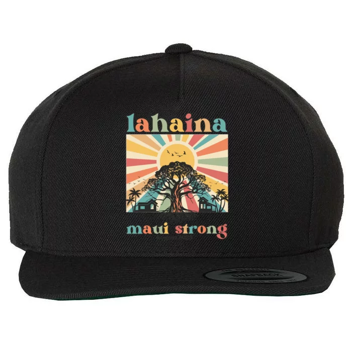 Lahaina Maui Strong Fundraiser Maui Fire Wool Snapback Cap