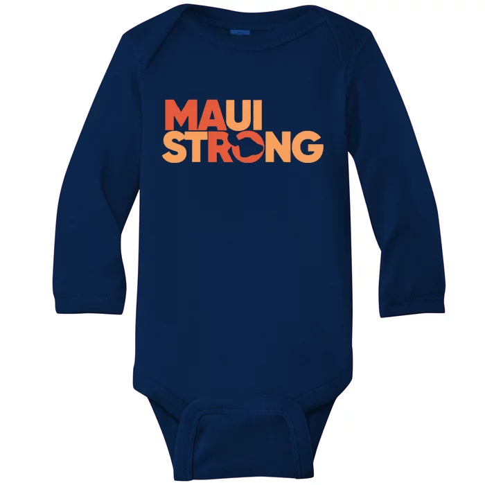 Lahaina Maui Strong Fundraiser Maui Fire Baby Long Sleeve Bodysuit